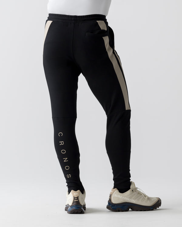 CRONOS AXIS SKINNY PANTS【BLACK×GREIGE】