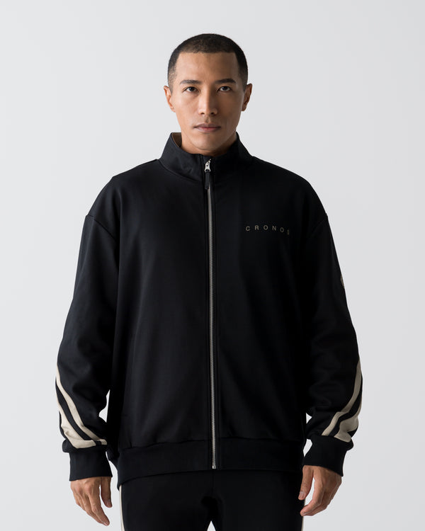CRONOS AXIS ZIP JACKET【BLACK×GREIGE】