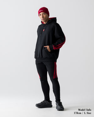CRONOS AXIS HOODIE【BLACK×RED】