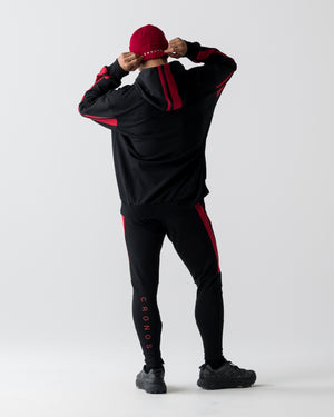 CRONOS AXIS HOODIE【BLACK×RED】