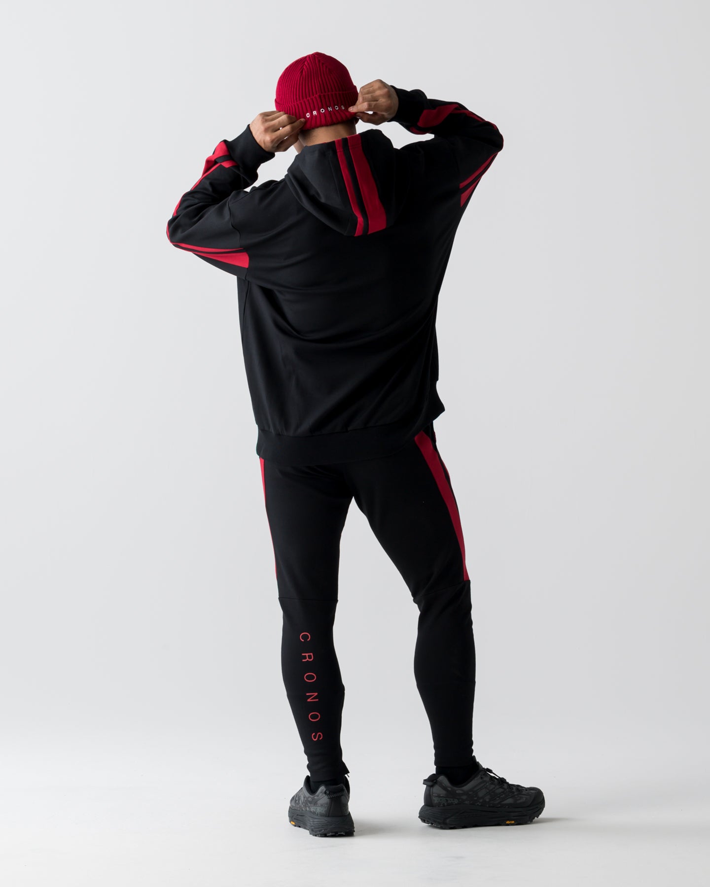 CRONOS AXIS SKINNY PANTS [BLACK x RED]