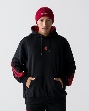 CRONOS AXIS HOODIE【BLACK×RED】