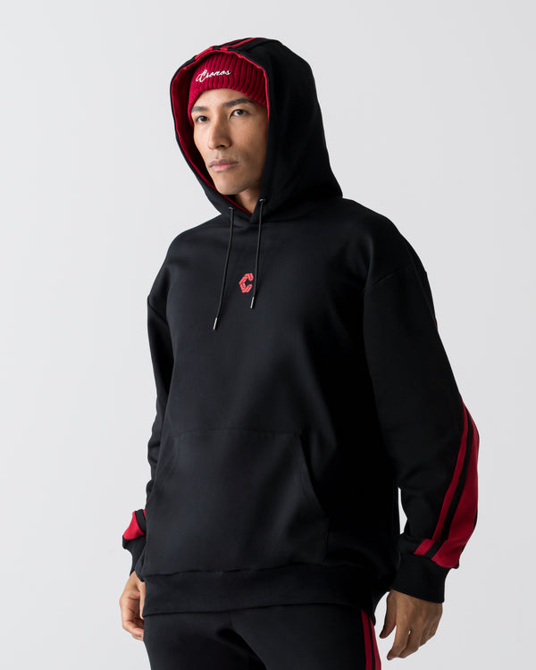 CRONOS AXIS HOODIE【BLACK×RED】