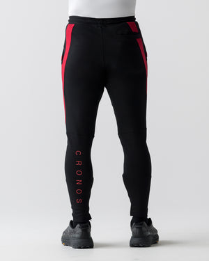CRONOS AXIS SKINNY PANTS【BLACK×RED】