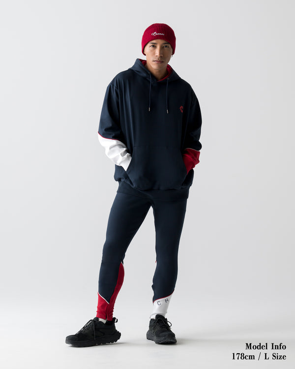 CRONOS SEGMENT HOODIE【NAVY】