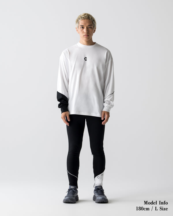 CRONOS  SEGMENT SKINNY PANTS【BLACK×WHITE】