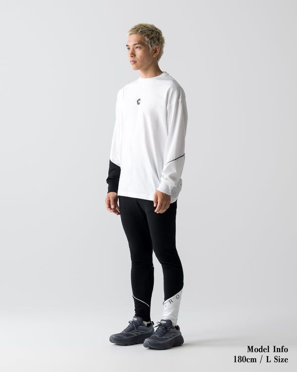 CRONOS  SEGMENT SKINNY PANTS【BLACK×WHITE】