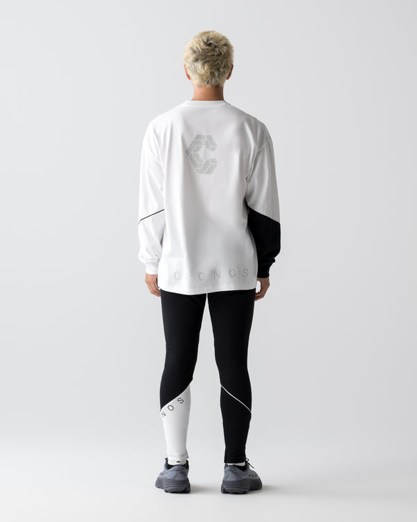 CRONOS  SEGMENT SKINNY PANTS【BLACK×WHITE】