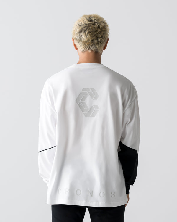 CRONOS SEGMENT L/S TEE【WHITE】