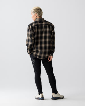 CRONOS TRAD CHECK SHIRT【BLACK×TAUPE】