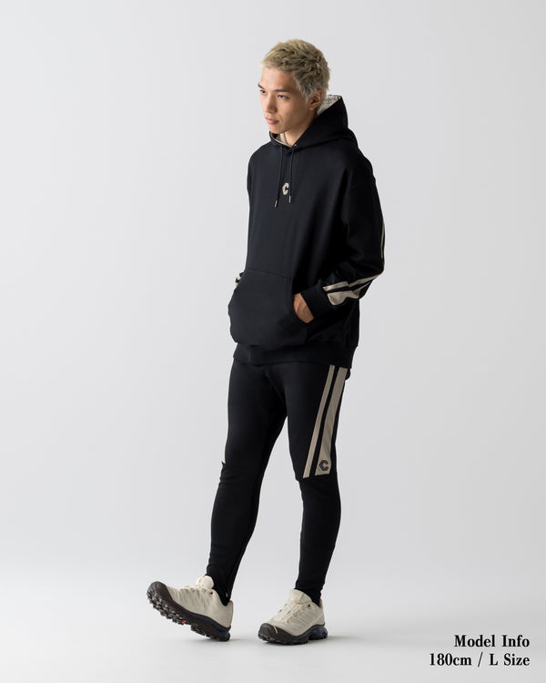 CRONOS AXIS HOODIE【BLACK×GREIGE】