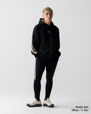 CRONOS AXIS SKINNY PANTS【BLACK×GREIGE】