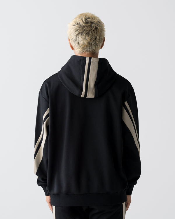 CRONOS AXIS HOODIE【BLACK×GREIGE】