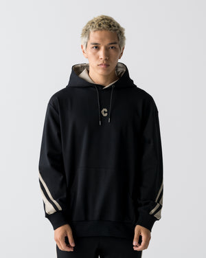 CRONOS AXIS HOODIE【BLACK×GREIGE】