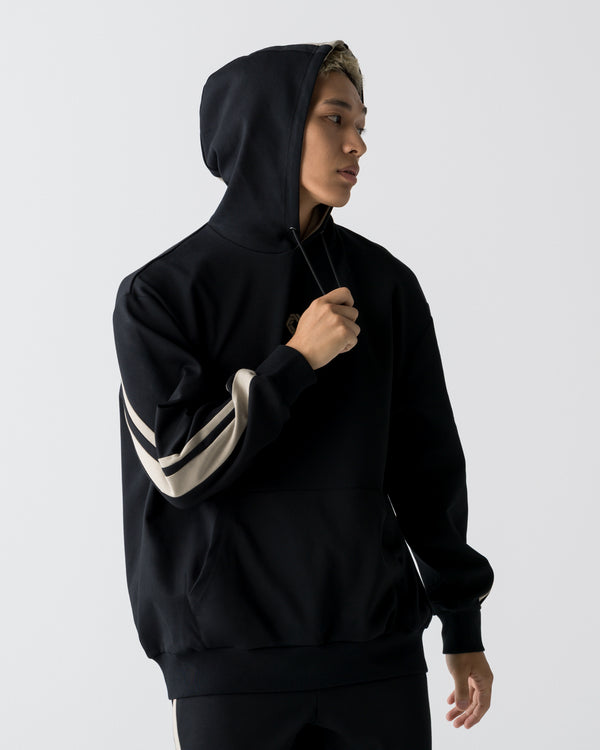 CRONOS AXIS HOODIE【BLACK×GREIGE】