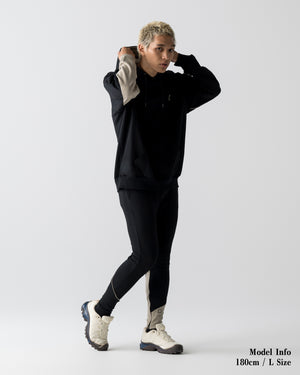 CRONOS  SEGMENT SKINNY PANTS【BLACK×GREIGE】