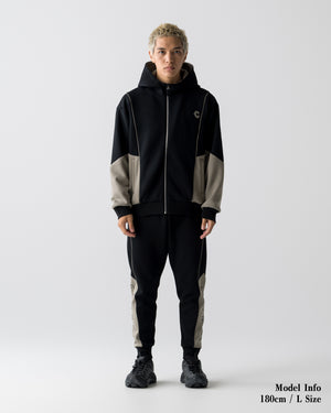 CRONOS ANGLE PANTS【BLACK×TAUPE】