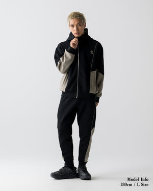 CRONOS ANGLE PANTS【BLACK×TAUPE】