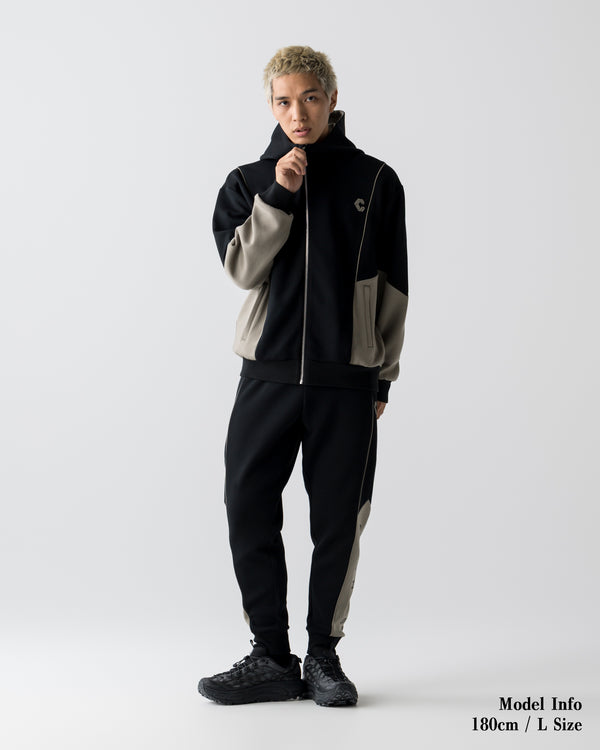 CRONOS ANGLE PANTS【BLACK×TAUPE】