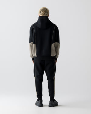 CRONOS ANGLE ZIP BLOUSON【BLACK×TAUPE】