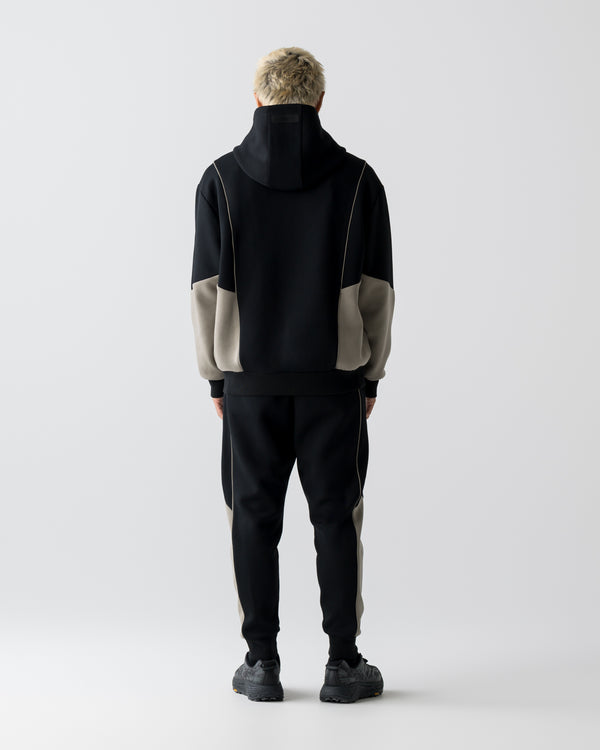 CRONOS ANGLE ZIP BLOUSON【BLACK×TAUPE】