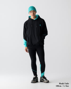 CRONOS  SEGMENT SKINNY PANTS【BLACK×T.BLUE】