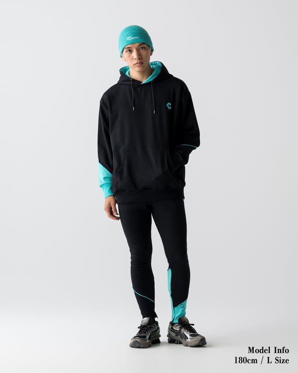 CRONOS  SEGMENT SKINNY PANTS【BLACK×T.BLUE】