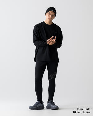 CRONOS REFLECTIVE LOGO L/S TEE【BLACK】