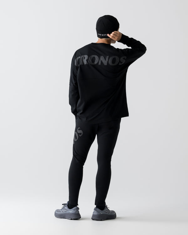 CRONOS REFLECTIVE LOGO L/S TEE【BLACK】