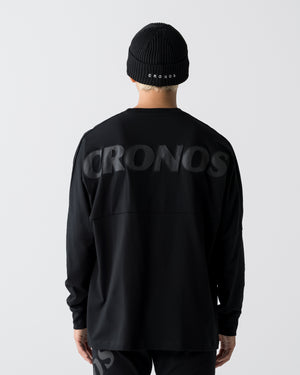 CRONOS REFLECTIVE LOGO L/S TEE【BLACK】