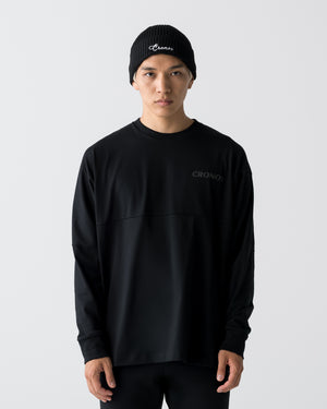CRONOS REFLECTIVE LOGO L/S TEE【BLACK】