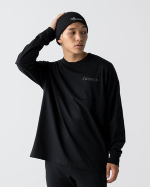 CRONOS REFLECTIVE LOGO L/S TEE【BLACK】