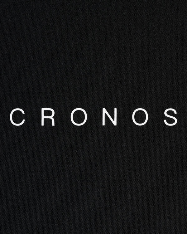 CRONOS BLACK WOMEN ZIP MOCK NECK TEE【BLACK】