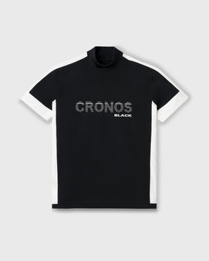 CRONOS BLACK PANEL LINE MOCK NECK【BLACK】