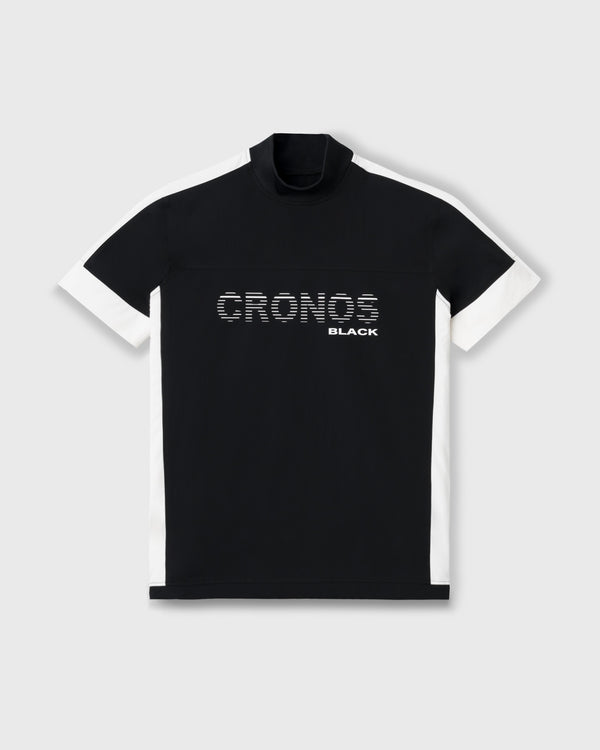 CRONOS BLACK PANEL LINE MOCK NECK【BLACK】