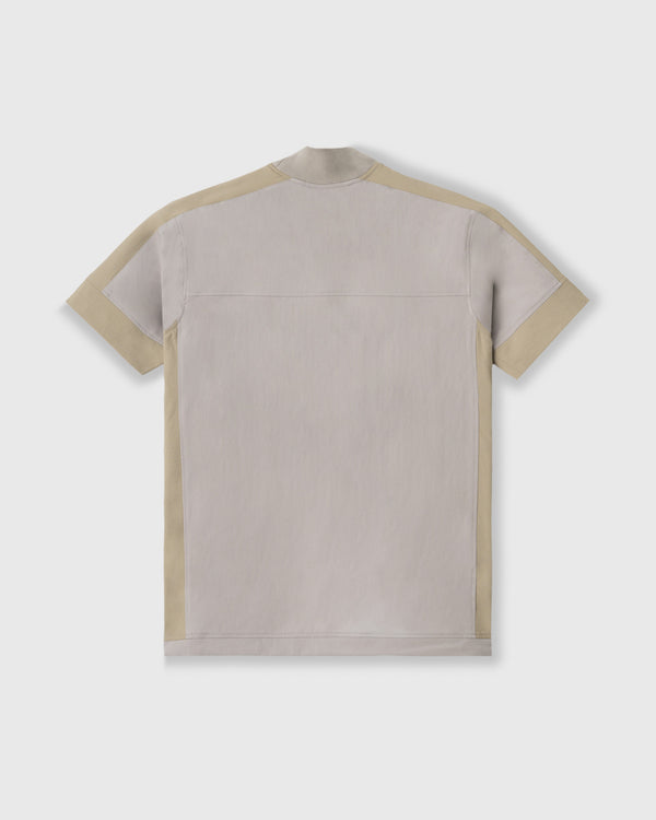CRONOS BLACK PANEL LINE MOCK NECK【GRAY】