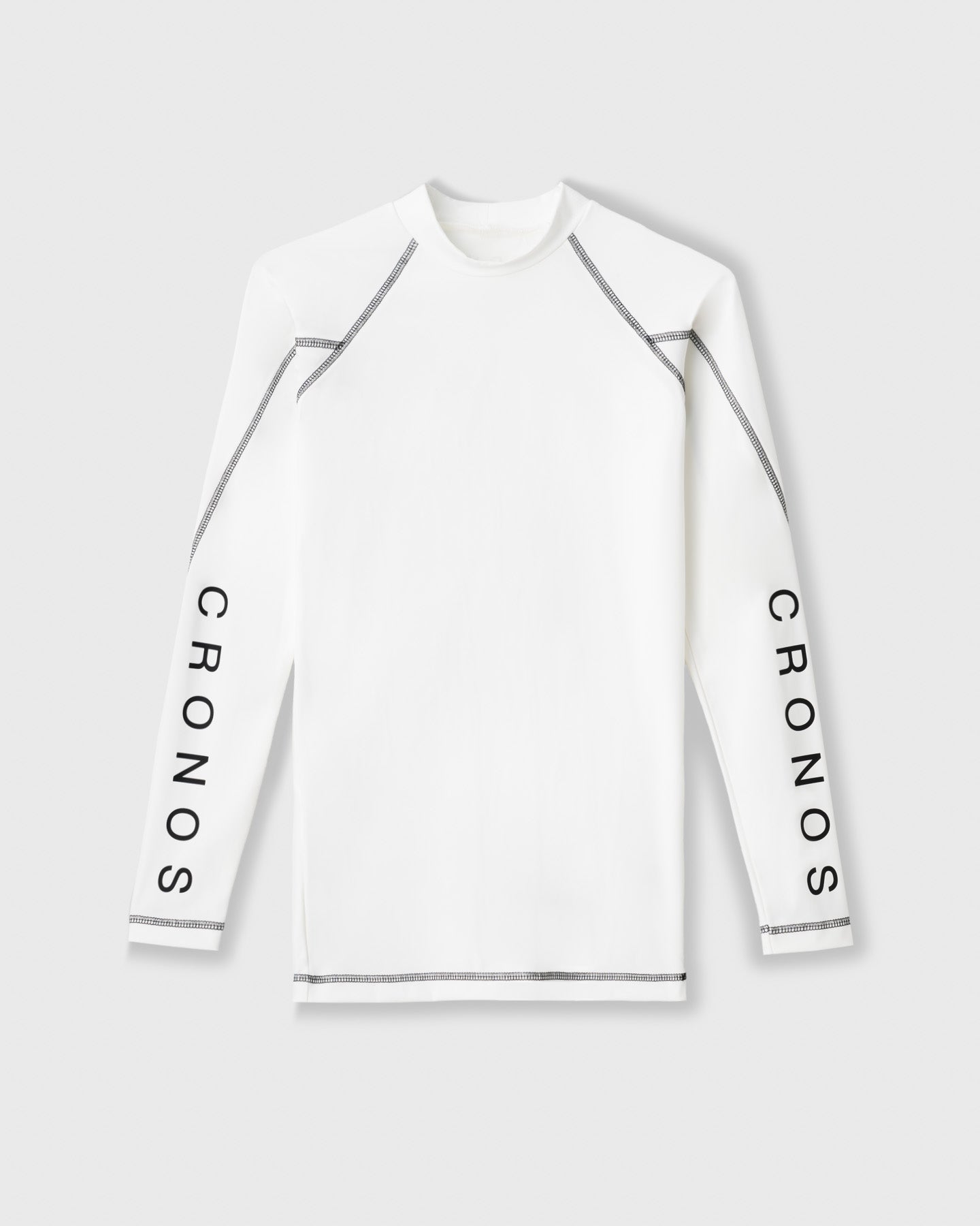 CRONOS BLACK BRUSHED MOCK NECK【WHITE】