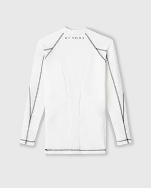 CRONOS BLACK BRUSHED MOCK NECK【WHITE】