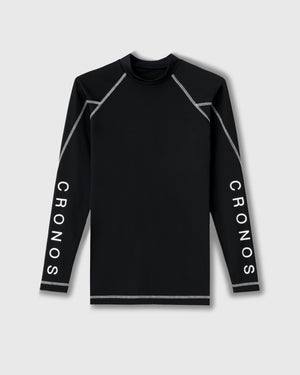 CRONOS BLACK BRUSHED MOCK NECK【BLACK】