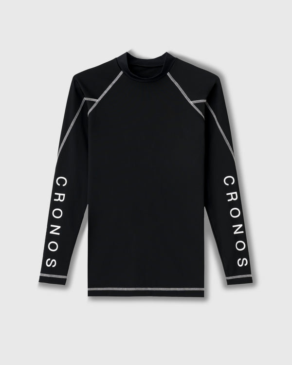 CRONOS BLACK BRUSHED MOCK NECK【BLACK】