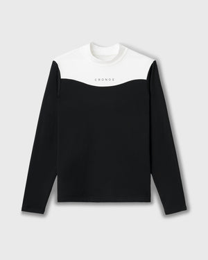 CRONOS BLACK WOMEN THERMAL MOCK NECK【BLACK】