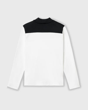 CRONOS BLACK WOMEN THERMAL MOCK NECK【WHITE】