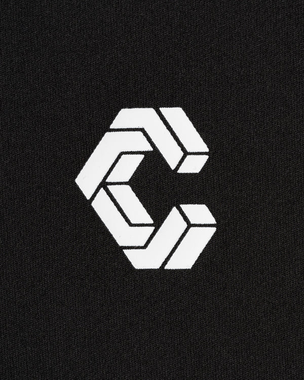 CRONOS BLACK WOMEN FITTED LONG SLEEVE POLO【BLACK】