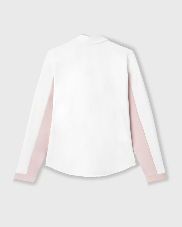 CRONOS BLACK WOMEN FITTED LONG SLEEVE POLO【PINK】