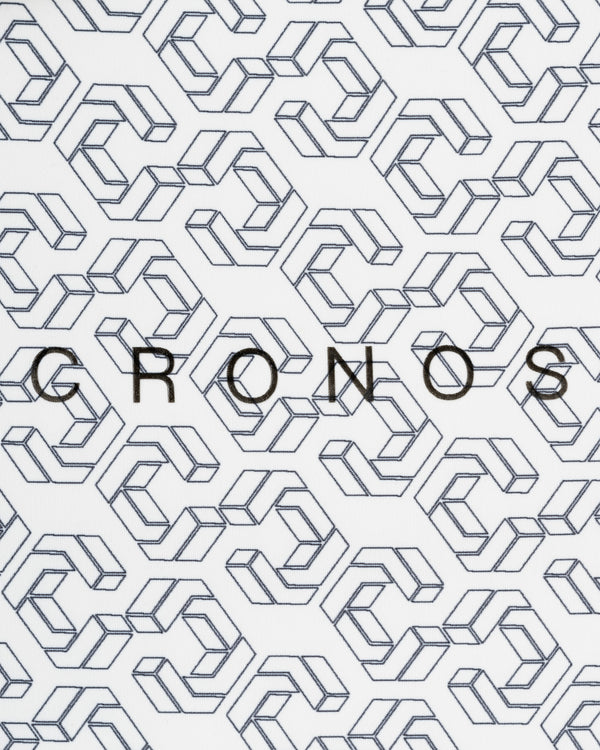CRONOS BLACK C REPEAT L/S POLO【WHITE】