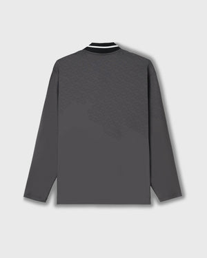 CRONOS BLACK C REPEAT L/S POLO【GRAY】