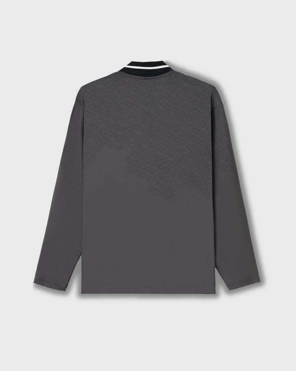 CRONOS BLACK C REPEAT L/S POLO【GRAY】
