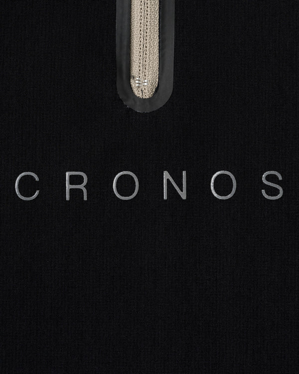 CRONOS BLACK HALF ZIP L/S MOCK NECK【BLACK】