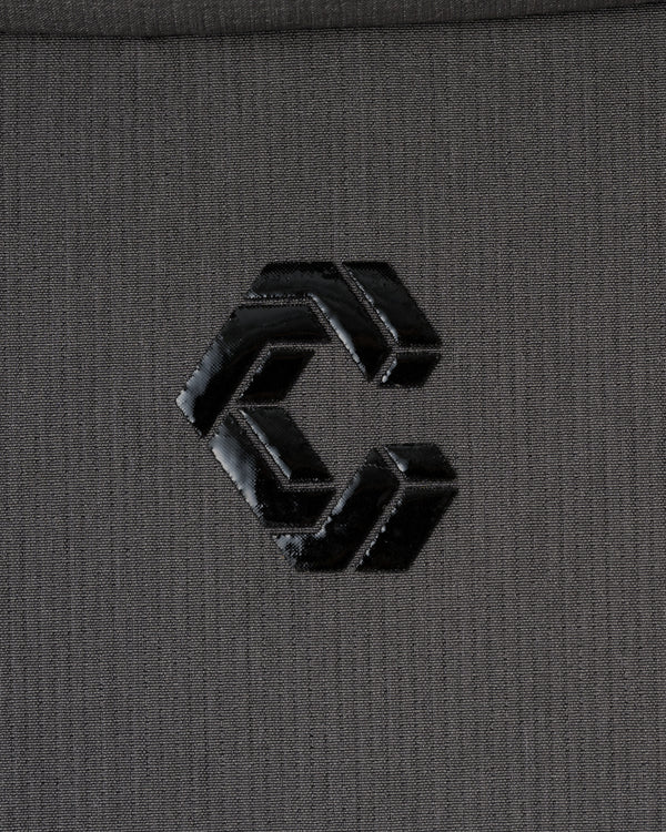 CRONOS BLACK HALF ZIP L/S MOCK NECK【GRAY】
