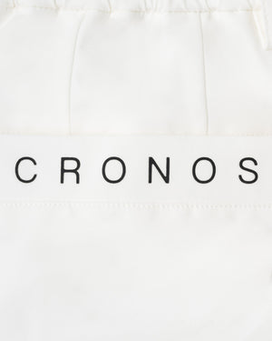【unisex】CRONOS BLACK FLOW STRAIGHT PANTS【WHITE】